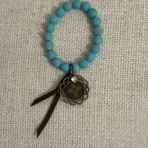 LV Upcycled Turquoise Bracelet